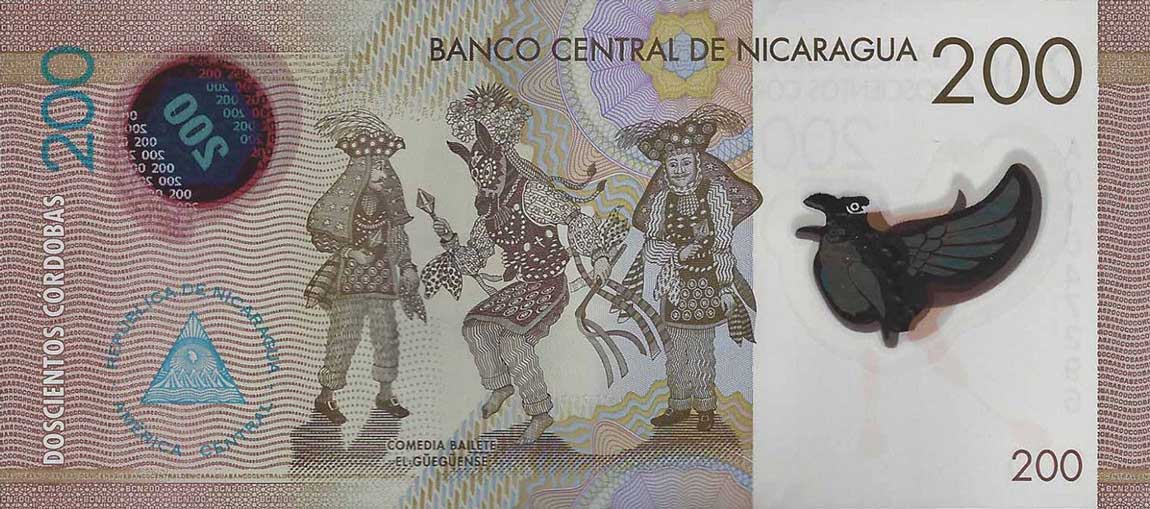 Back of Nicaragua p213a: 200 Cordobas from 2014