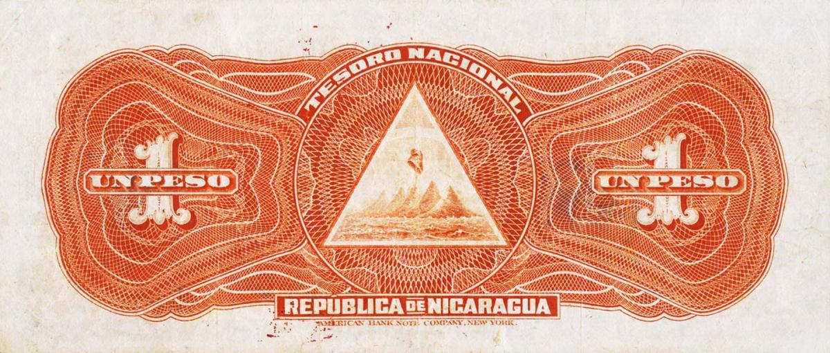 Back of Nicaragua p51: 8 Centavos from 1910