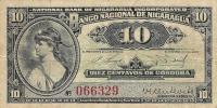 p52a from Nicaragua: 10 Centavos from 1914