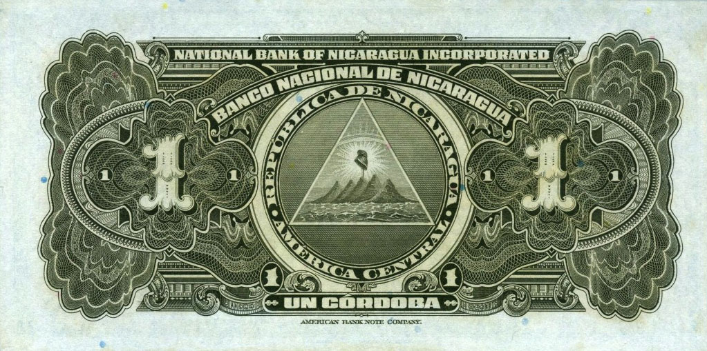 Back of Nicaragua p63b: 1 Cordoba from 1937