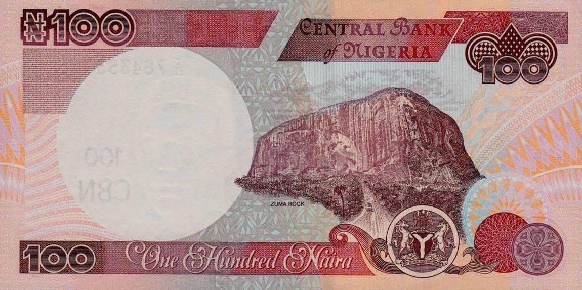 Back of Nigeria p28f: 100 Naira from 2005