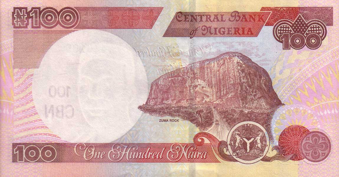 Back of Nigeria p28k: 100 Naira from 2011