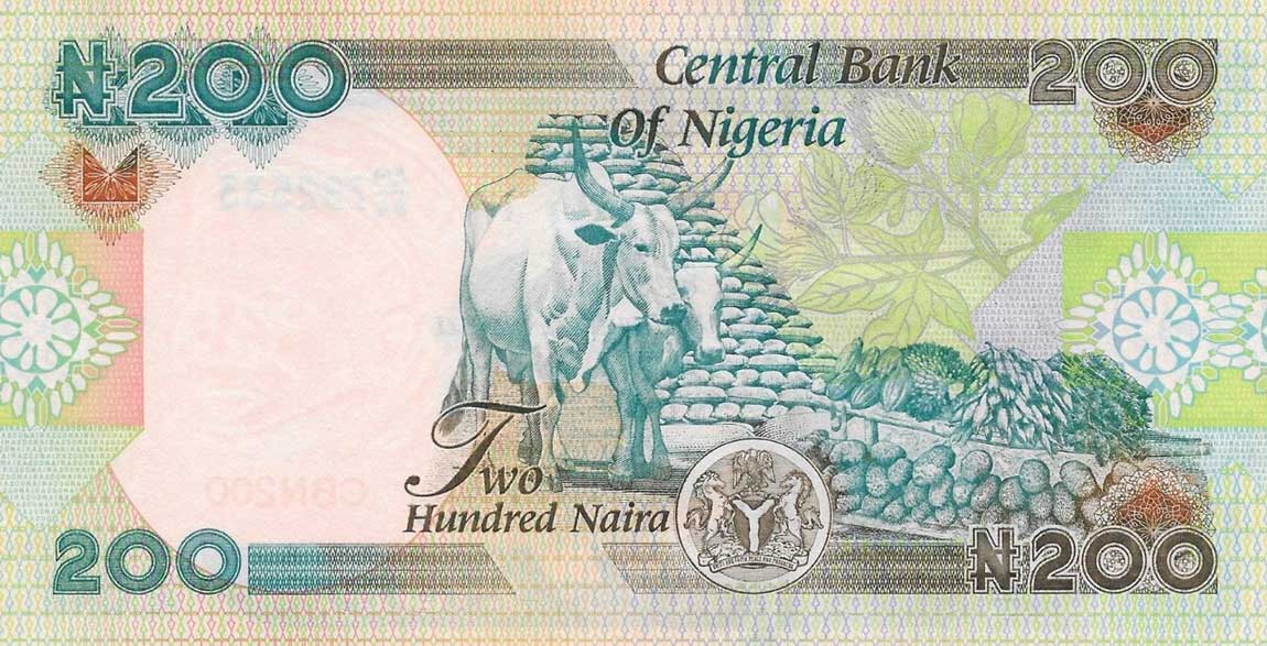 Back of Nigeria p29r: 200 Naira from 2018