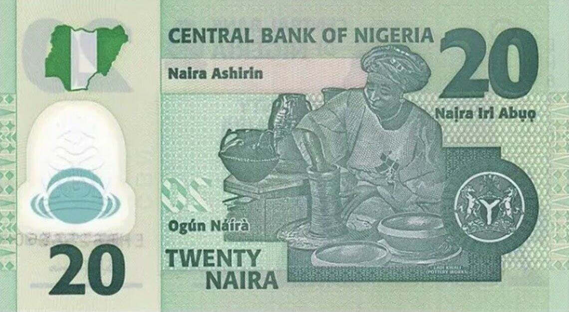 RealBanknotes.com > Nigeria P34n: 20 Naira From 2018