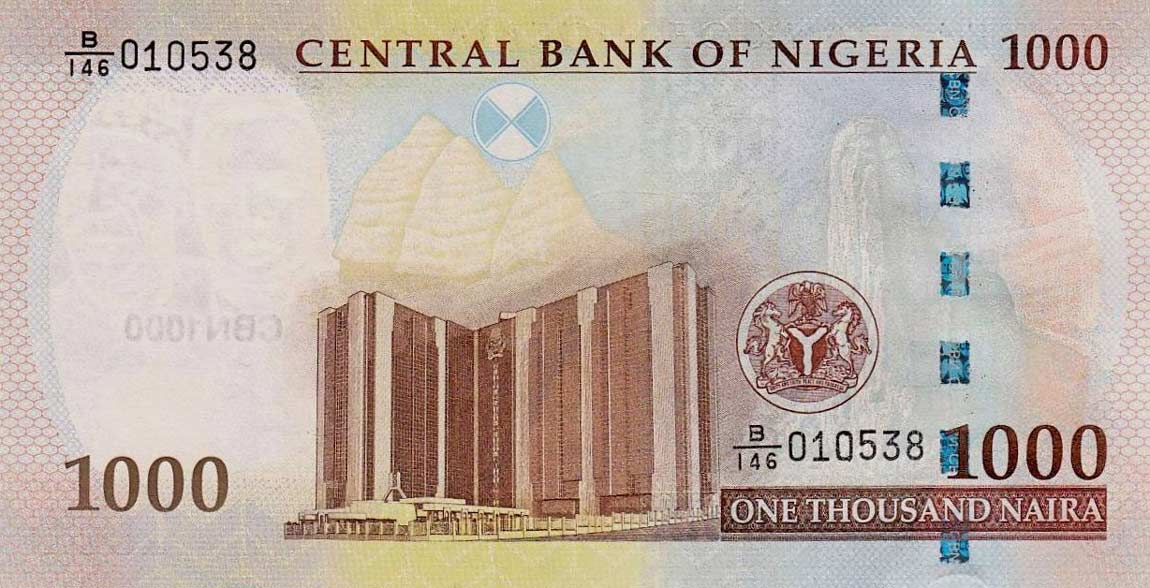 Back of Nigeria p36c: 1000 Naira from 2007