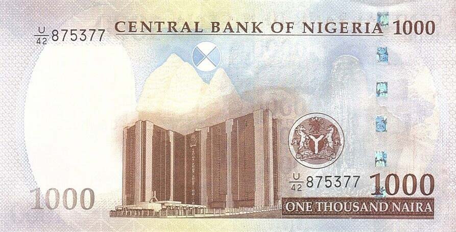 Back of Nigeria p36r: 1000 Naira from 2021