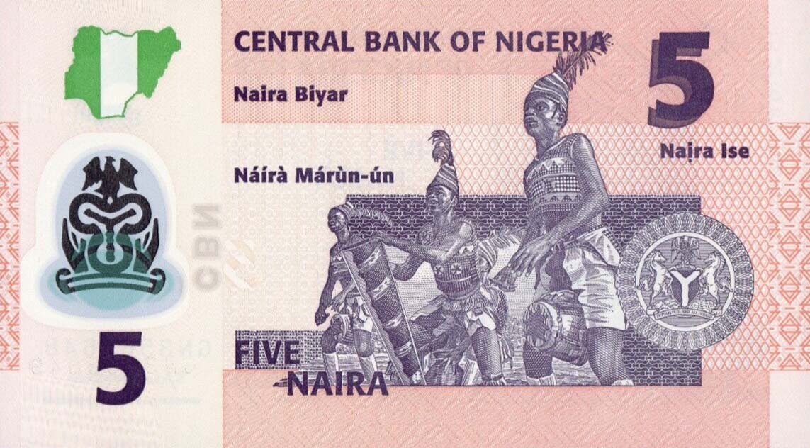 Back of Nigeria p38l: 5 Naira from 2021