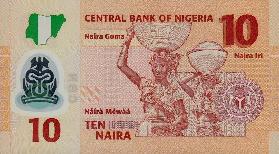 Back of Nigeria p39a: 10 Naira from 2009