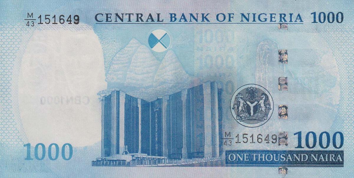 Back of Nigeria p43b: 1000 Naira from 2024