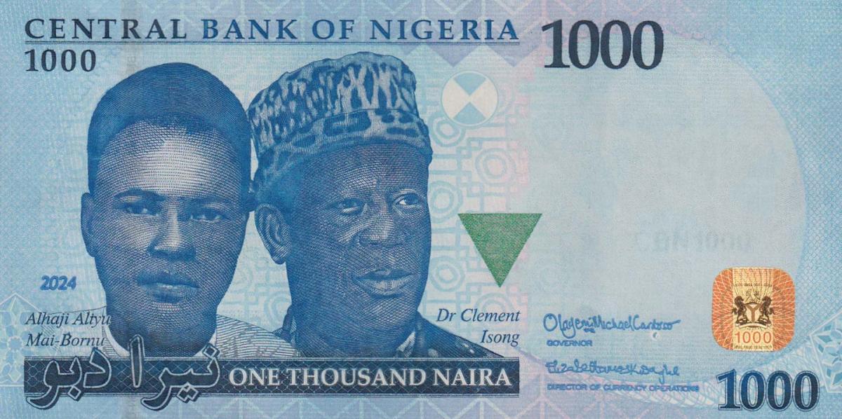 Front of Nigeria p43b: 1000 Naira from 2024