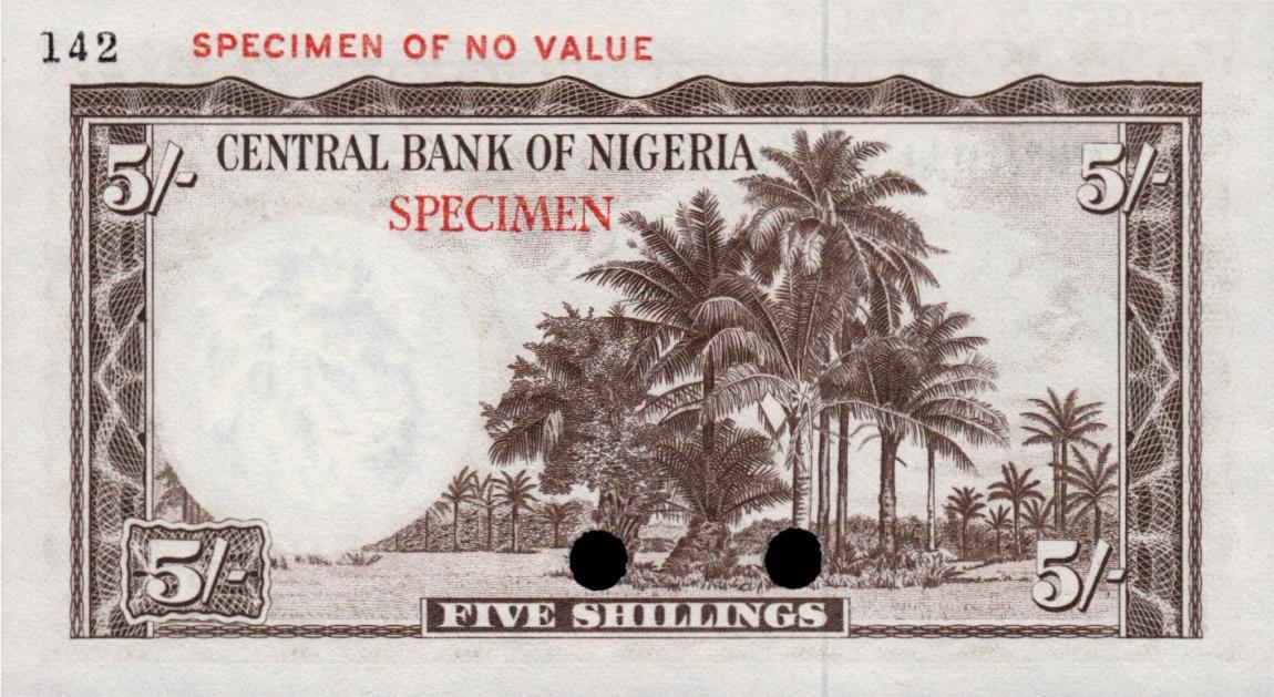 Back of Nigeria p4ct: 1 Pound from 1958