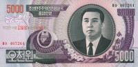 p56A from Korea, North: 5000 Won from 2007