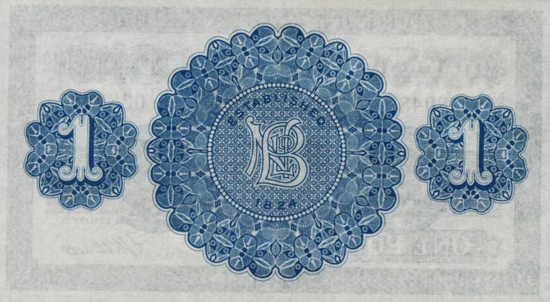 Back of Northern Ireland p178b: 1 Pound from 1940