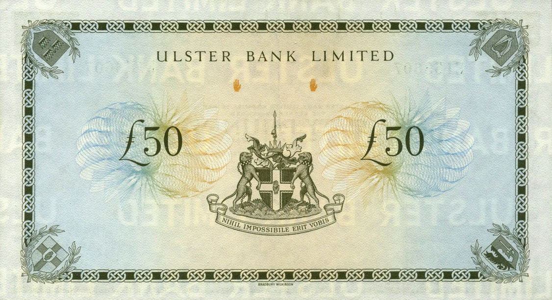 Back of Northern Ireland p329a: 50 Pounds from 1982