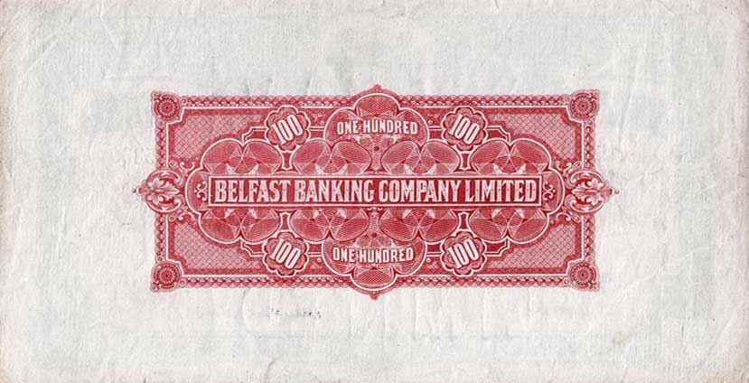 Back of Northern Ireland p131c: 100 Pounds from 1963