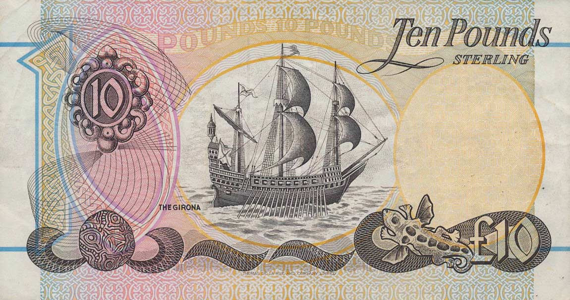 Back of Northern Ireland p132a: 10 Pounds from 1994