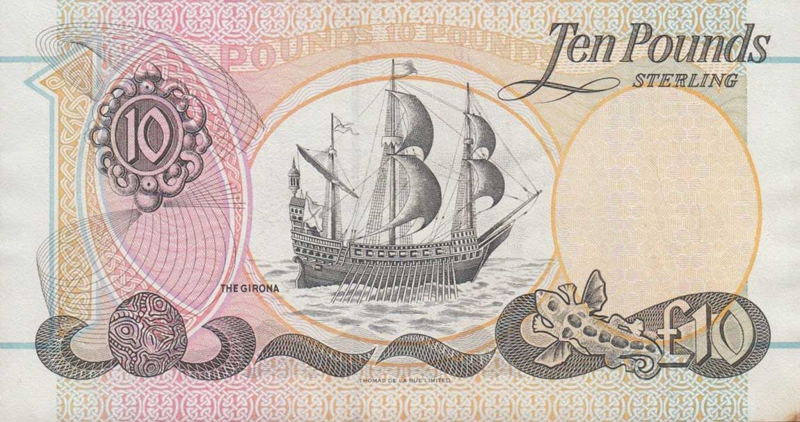 Back of Northern Ireland p132b: 10 Pounds from 1996