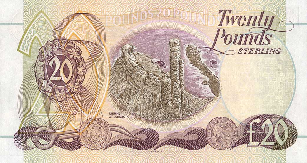 Back of Northern Ireland p137b: 20 Pounds from 2007