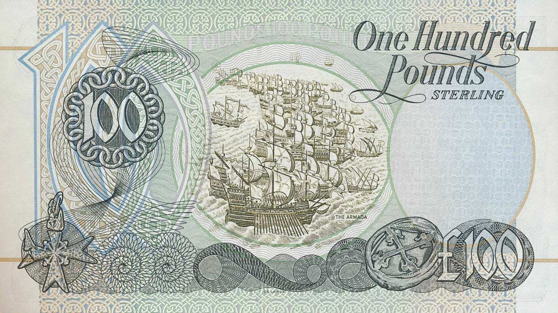 Back of Northern Ireland p139b: 100 Pounds from 1998