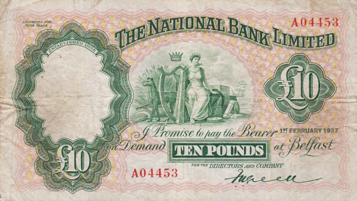 Front of Northern Ireland p157: 10 Pounds from 1937