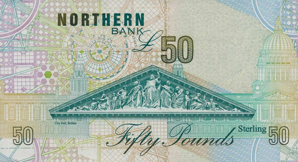 Back of Northern Ireland p200a: 50 Pounds from 1999