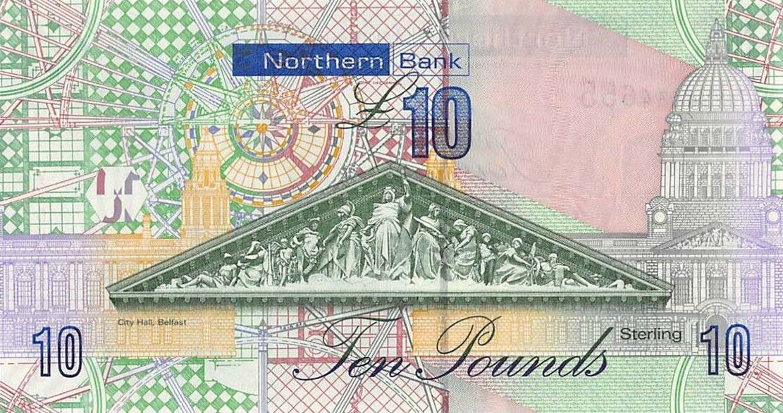 Back of Northern Ireland p201r: 100 Pounds from 1999