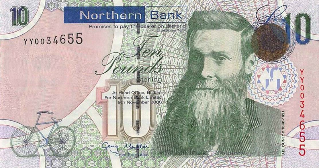 Front of Northern Ireland p201r: 100 Pounds from 1999