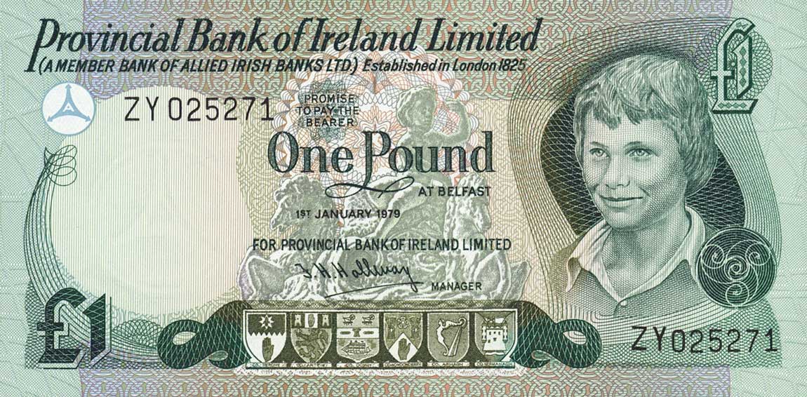 Front of Northern Ireland p247r: 1 Pound from 1979