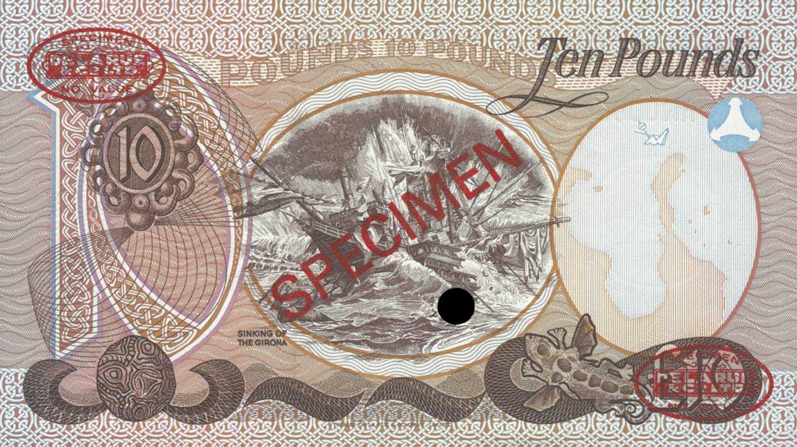 Back of Northern Ireland p249s: 10 Pounds from 1977