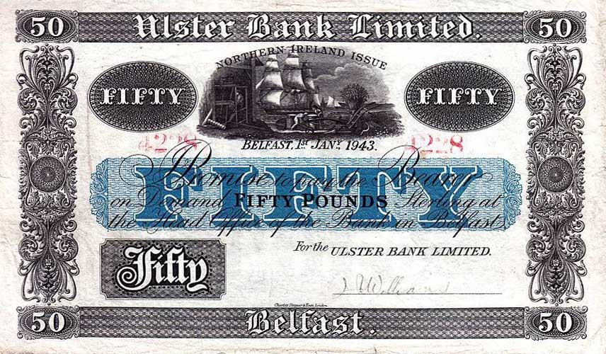 Front of Northern Ireland p319: 50 Pounds from 1941