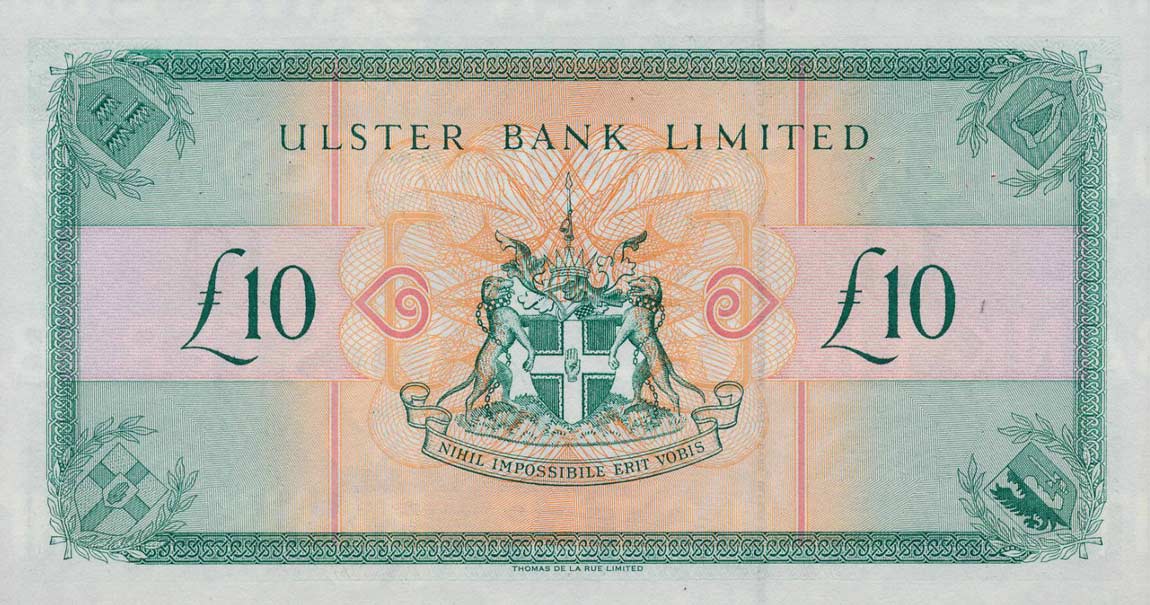 Back of Northern Ireland p336a: 10 Pounds from 1997