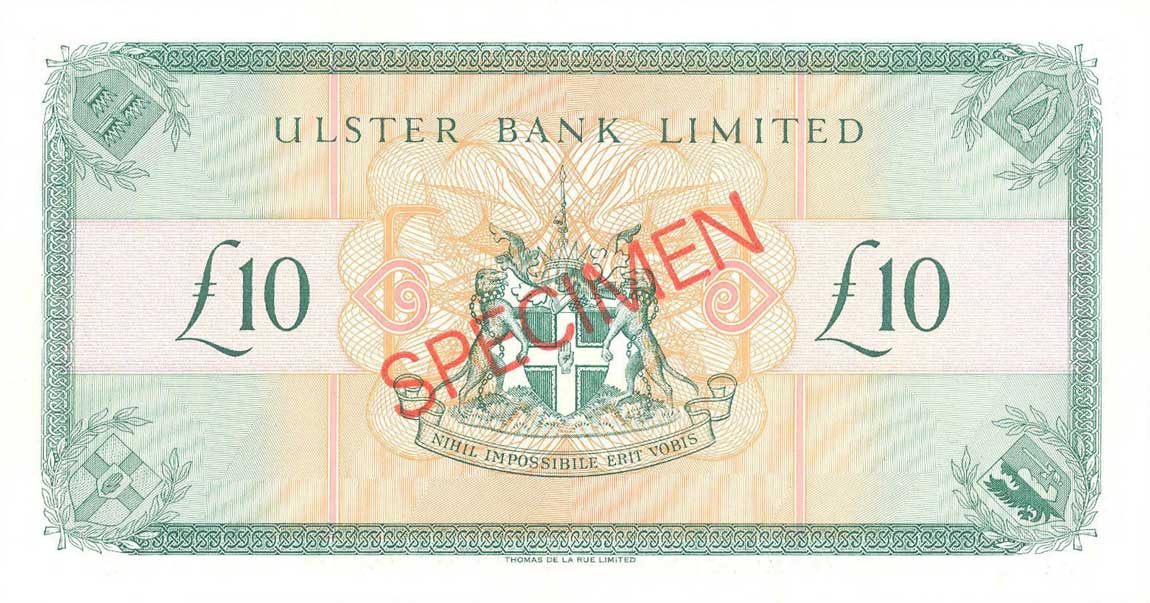 Back of Northern Ireland p336s: 10 Pounds from 1997