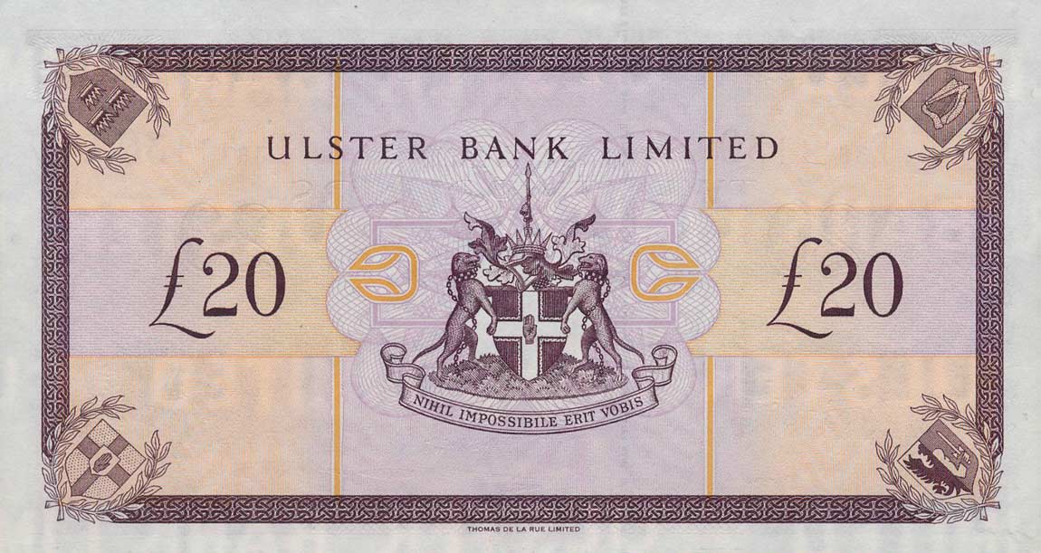 Back of Northern Ireland p337d: 20 Pounds from 2004