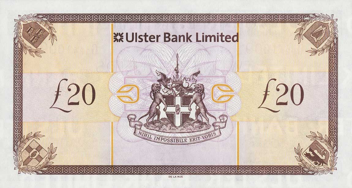 Back of Northern Ireland p342a: 20 Pounds from 2007