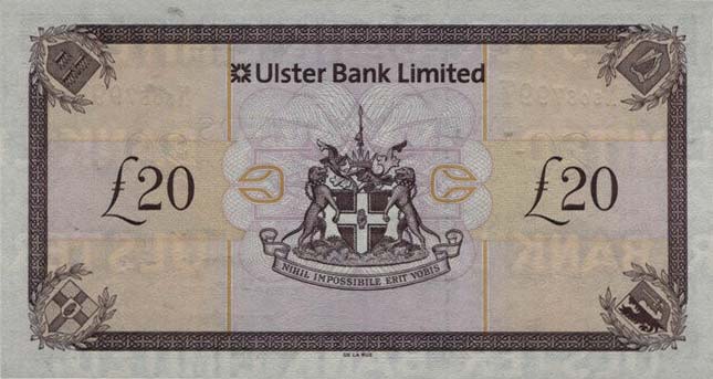 Back of Northern Ireland p342c: 20 Pounds from 2015