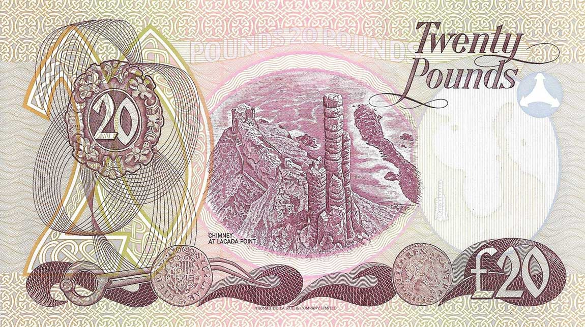 Back of Northern Ireland p4b: 20 Pounds from 1982