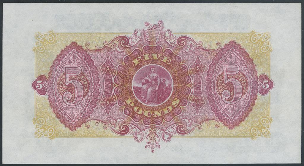 Back of Northern Ireland p52d: 5 Pounds from 1958