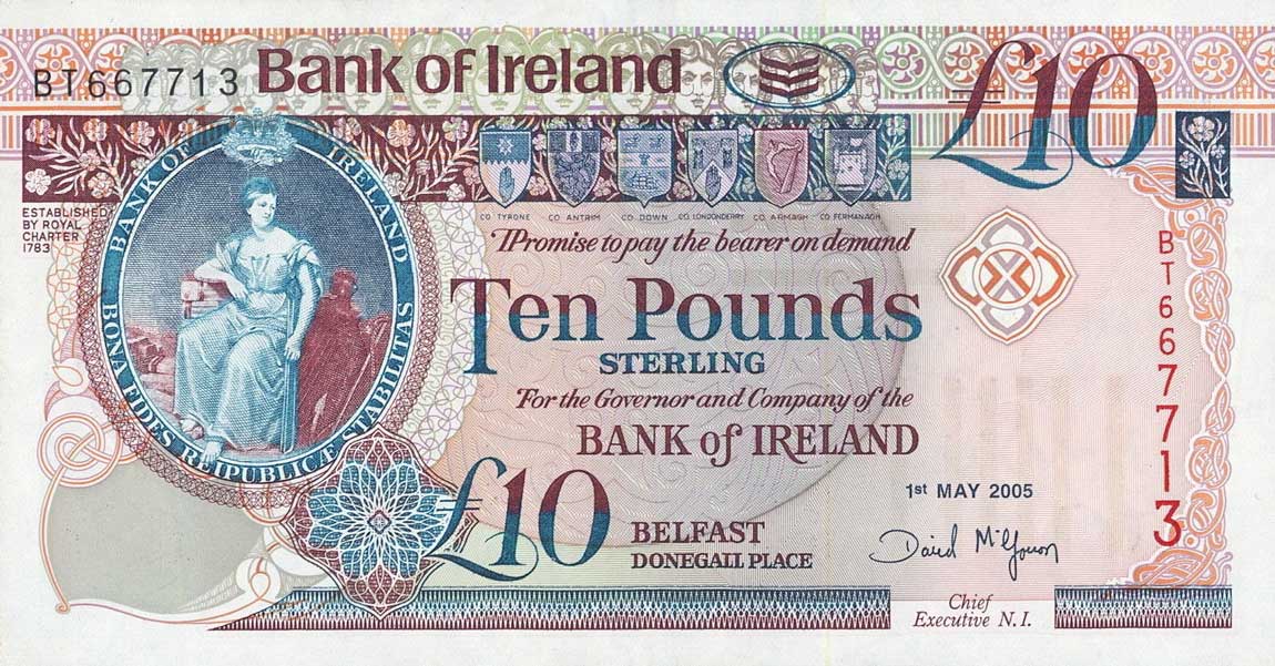 Front of Northern Ireland p79Ab: 10 Pounds from 2005