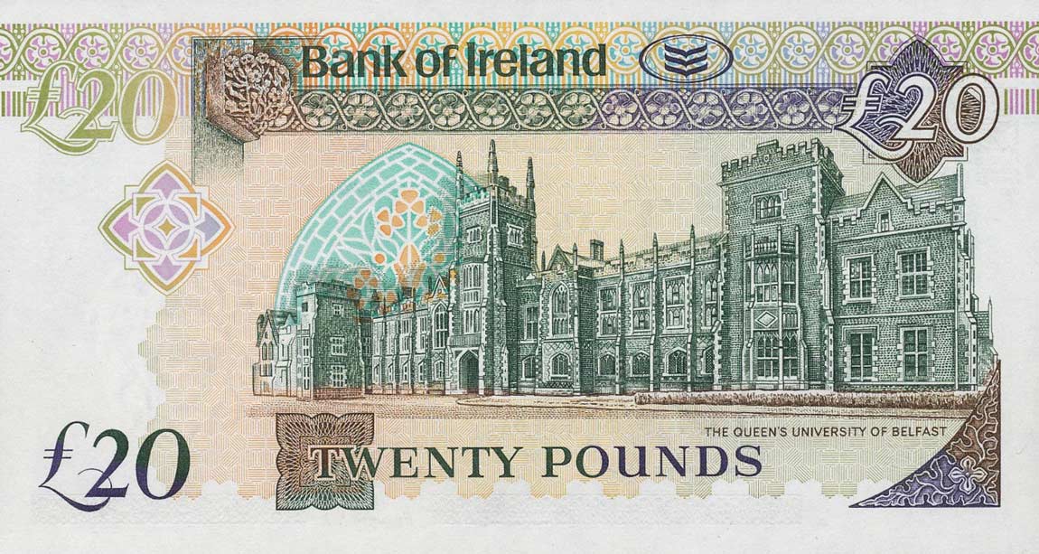 Back of Northern Ireland p80b: 20 Pounds from 2007