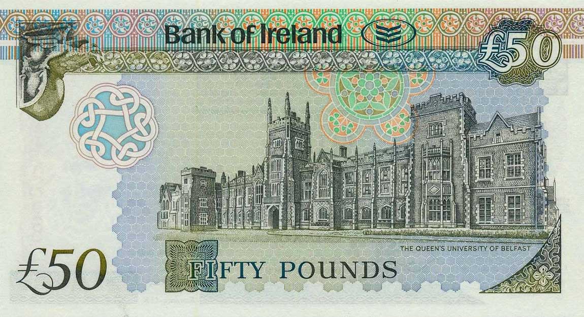 Back of Northern Ireland p81a: 50 Pounds from 2004