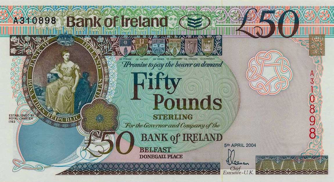 Front of Northern Ireland p81a: 50 Pounds from 2004