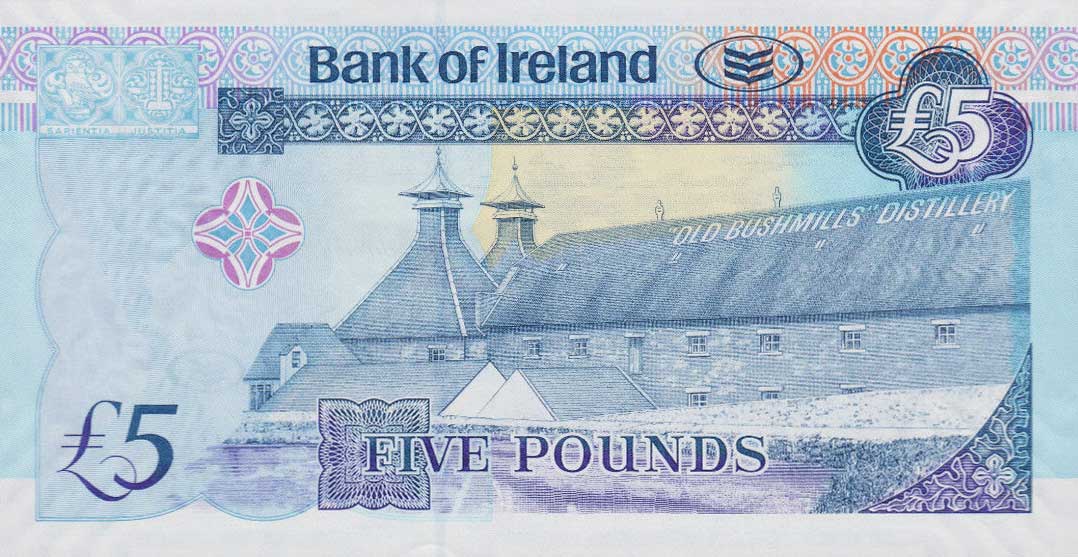 Back of Northern Ireland p86a: 5 Pounds from 2013