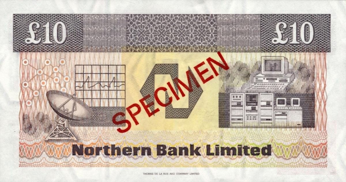 Back of Northern Ireland p194s: 10 Pounds from 1988