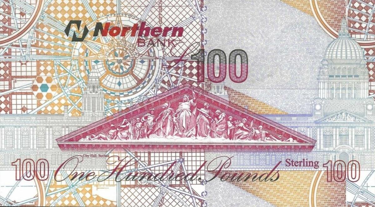 Back of Northern Ireland p209r: 100 Pounds from 2005