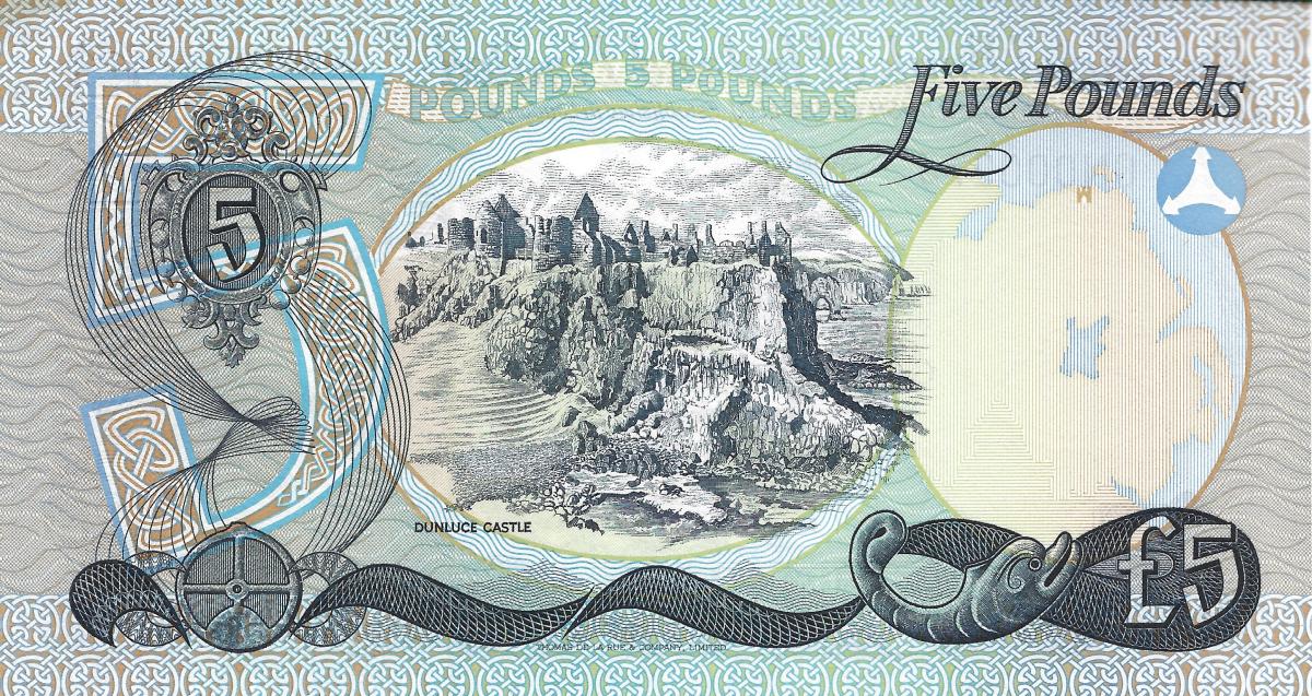 Back of Northern Ireland p248a: 5 Pounds from 1977