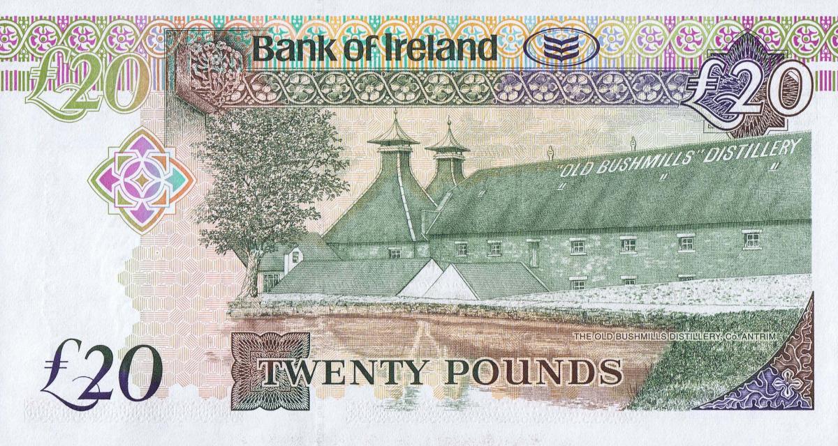 Back of Northern Ireland p85a: 20 Pounds from 2008