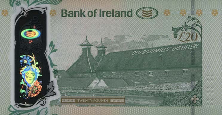 Back of Northern Ireland p92a: 20 Pounds from 2017