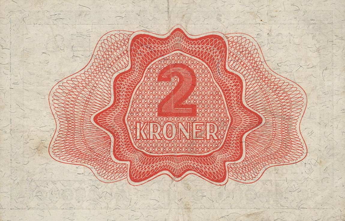 Back of Norway p16a1: 2 Kroner from 1940