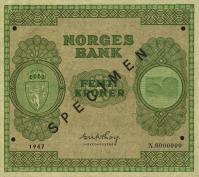 p27s from Norway: 50 Kroner from 1945