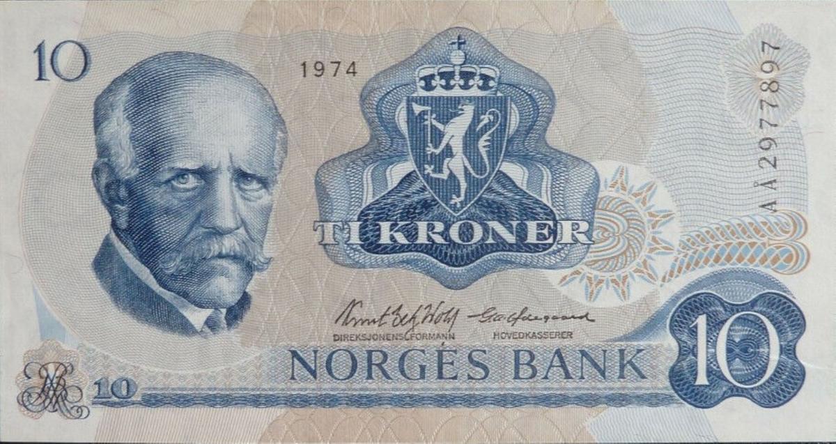 Front of Norway p36b: 10 Krone from 1973